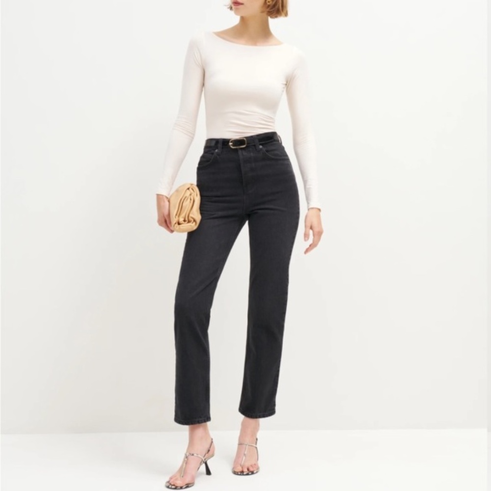 Reformation Cynthia High Rise Straight Jeans Vana
